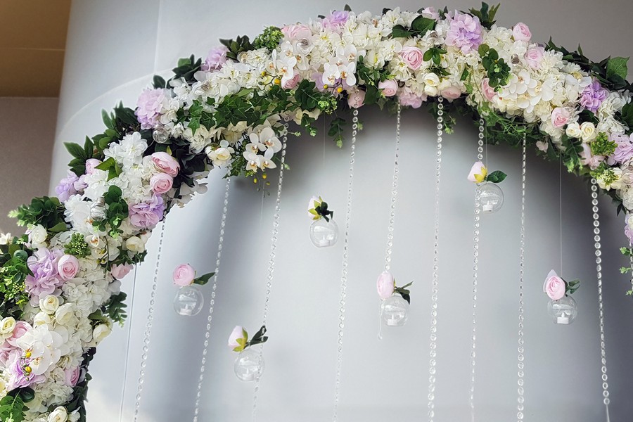 photo-corner nunta cerc floral